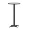 Emma and Oliver Indoor/Outdoor 23.5"H Aluminum Round Bar Height Table with Cross Base